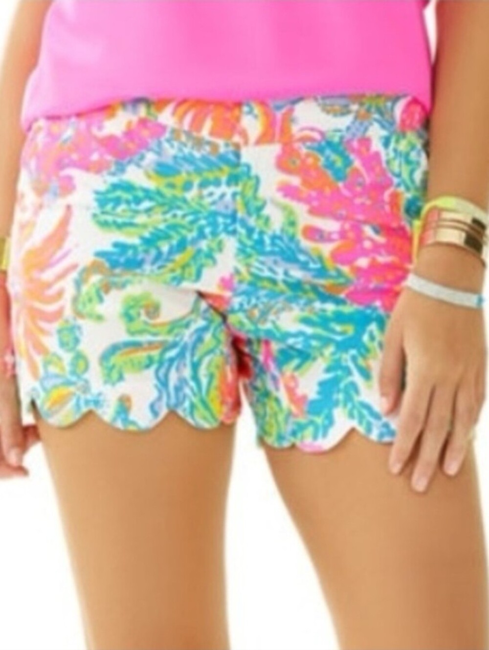 Lilly Pulitzer Buttercup Shorts Multi Sparkling Sands Size 4 - Picture 3 of 16